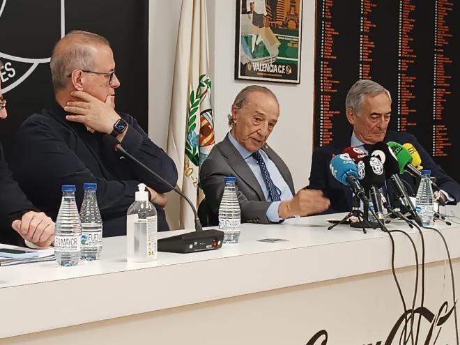 Rueda de prensa de 'De Torino a Mestalla' para repasar las acciones contra Peter Lm.