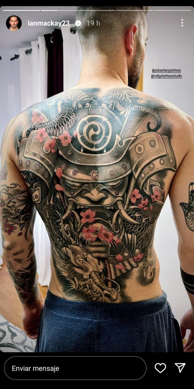 Así es el nuevo tatuaje de Ian Mackay (Foto: Mackay en Instagram)