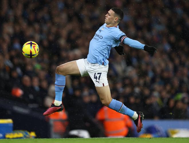 Phil Foden durante un partido con el Manchester City. Fuente: Cordon Press