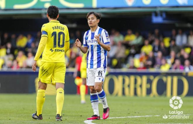 Kubo se lamenta tras fallar una ocasión en el Villarreal-Real Sociedad (Foto: LaLiga).