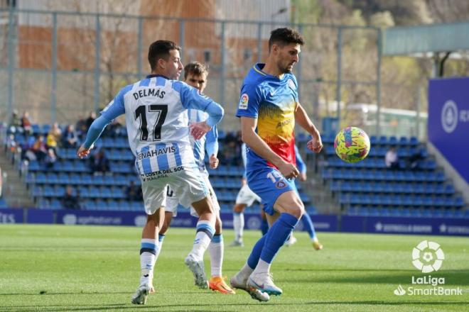 Delmás ante el Andorra en el Estadi Nacional. (Foto: LaLiga).