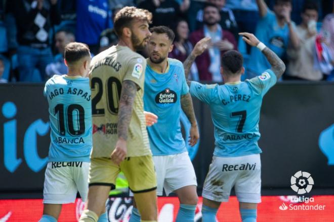 Celebración del gol de Carles Pérez en el Celta - Almería (Foto: LaLiga).