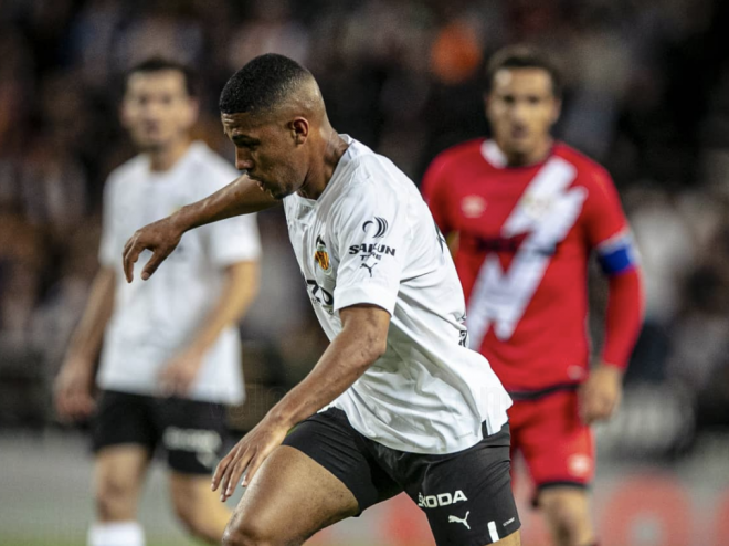 Lino celebró el gol de Kluivert en el Valencia CF-Rayo.