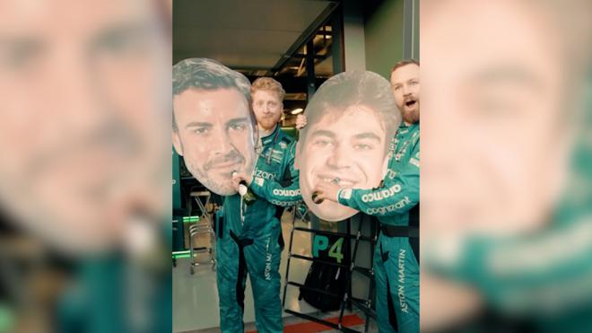 Los mecánicos de Fernando Alonso son una auténtica familia.