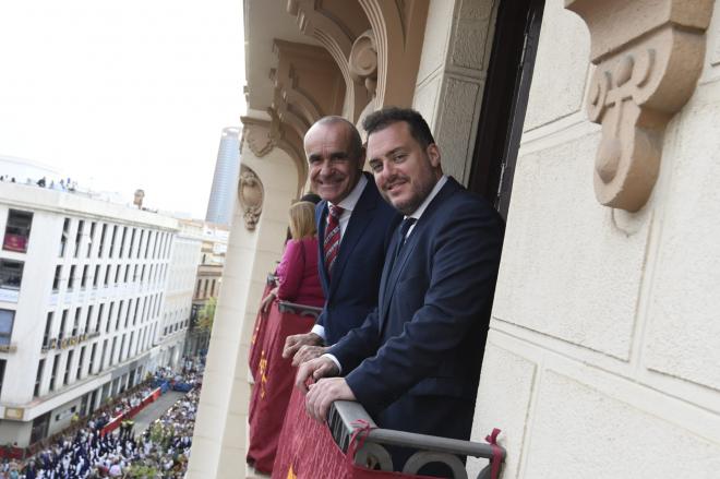 Antonio Muñoz y Fede Quintero, en el balcón de ElDesmarque (Foto: Kiko Hurtado)