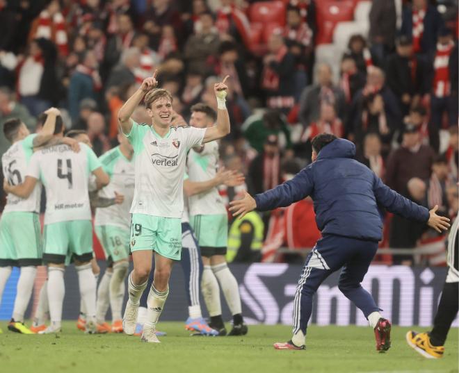 Pablo Ibáñez celebra el pase a la final de Copa de Osasuna (Foto: Cordon press)