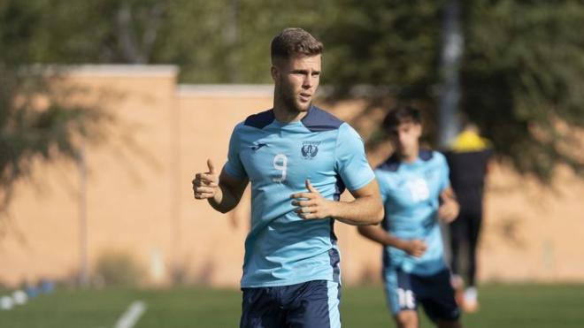 Diego García, jugador del Leganés cedido en el Fuenlabrada (Foto: Telemadrid)