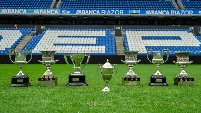 El Deportivo suma ya 7 títulos nacionales: una liga, dos Copas del Rey, una Copa España y tres Supercopas (Foto: RCD)