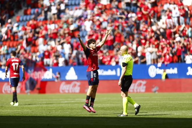 Ez Abde celebra un gol con Osasuna (Foto: CAO).