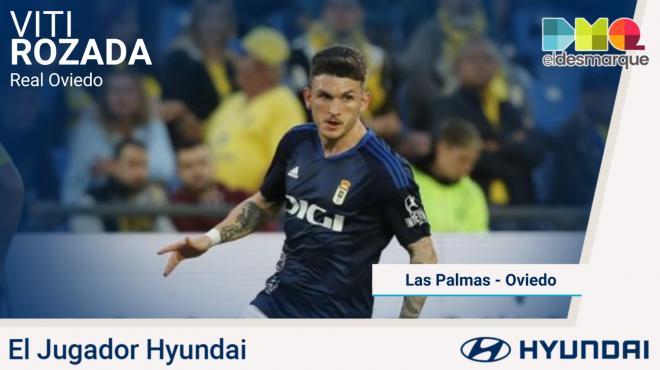 Viti Rozada, Jugador Hyundai del UD Las Palmas - Real Oviedo.