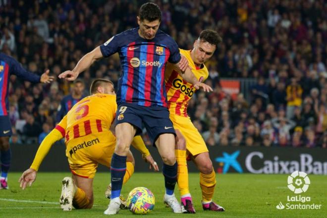 Lewandowski, en el Barça-Girona (Foto: LaLiga).