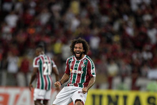 Marcelo, celebrando el triunfo del Fluminense. (Cordon Press)