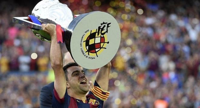 Xavi Título de Liga 2015 (Foto: redes sociales Barcelona)