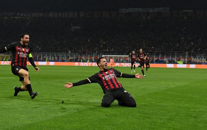 Bennacer celebra el gol del Milan al Nápoles (Foto: ACM).
