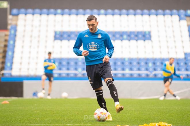 Lucas Pérez llega en perfecto estado para el Deportivo - Castellón (Foto: RCD)