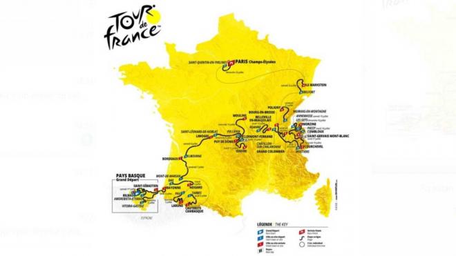 Mapa del Tour de Francia 2023 (Foto: Tour de France).