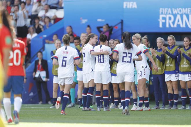 La Selección de Estados Unidos femenino en el Mundial de Francia 2019 (Foto: Cordon Press).