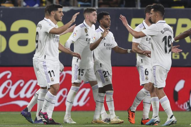 Celebración de Marco Asensio en el Cádiz-Real Madrid (Foto: EFE).