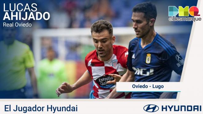Lucas Ahijado, Jugador Hyundai del Real Oviedo - Lugo.