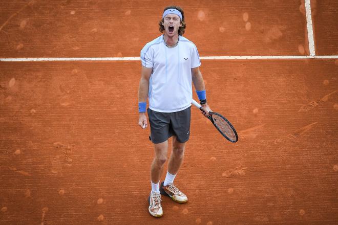 Andrey Rublev celebra en la final del Masters 1.000 de Montecarlo (Foto: Cordon Press).