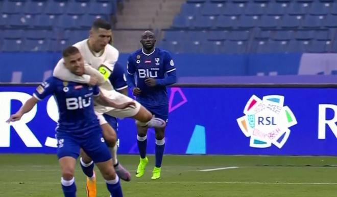 La agresión de Cristiano Ronaldo contra el Al Hilal.