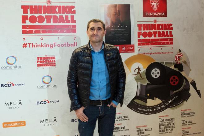 Ernesto Valverde, míster del Athletic Club, en una edición del Thinking Football Film Festival en Bilbao.