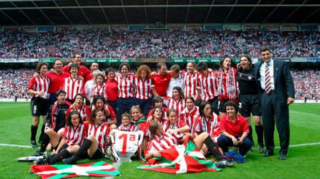 El primer Athletic Club femenino ganaba en 2003 la primera de sus 5 ligas.