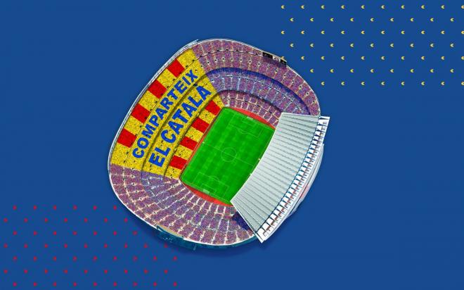 Mosaico que hará el Barcelona en el Camp Nou contra el Atlético de Madrid (Foto: FCB).