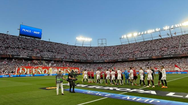 El Sánchez-Pizjuán, en el Sevilla-Manchester United (Foto: Kiko Hurtado).