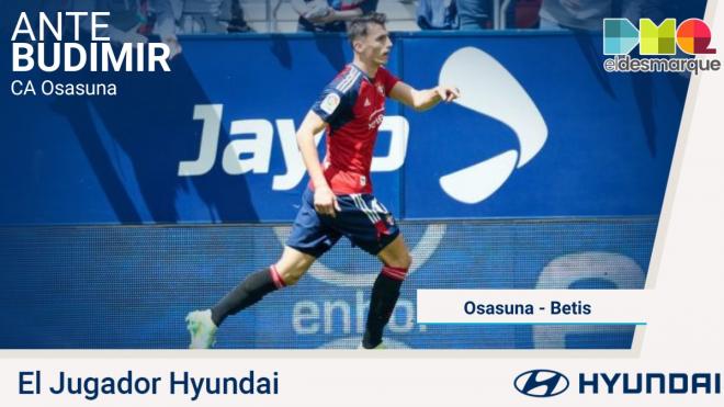 Ante Budimir, Jugador Hyundai del Osasuna-Betis.