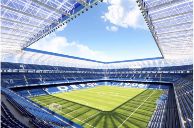 Así luciría el Nuevo Riazor, con capacidad para 48.000 espectadores (Foto: Ayuntamiento A Coruña)
