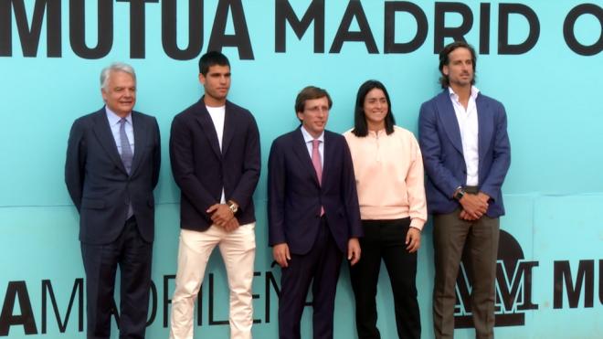 Carlos Alcaraz, en la presentación del Mutua Madrid Open 2023.