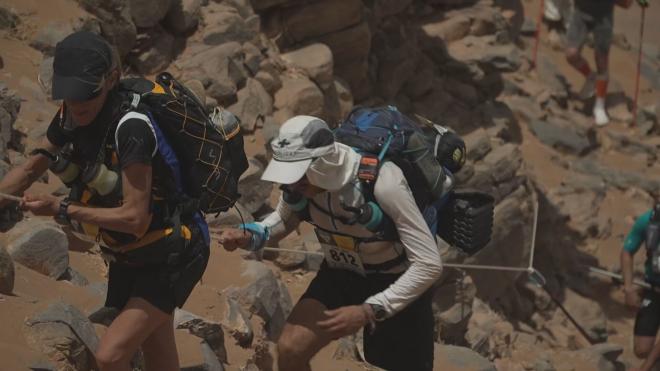 Menottinto durante el ascenso al Jebel el Oftal (Marruecos)