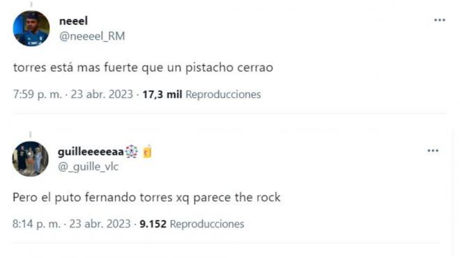 Las bromas sobre el cambio físico de Fernando Torres y Álvaro Arbeloa. (Twitter)