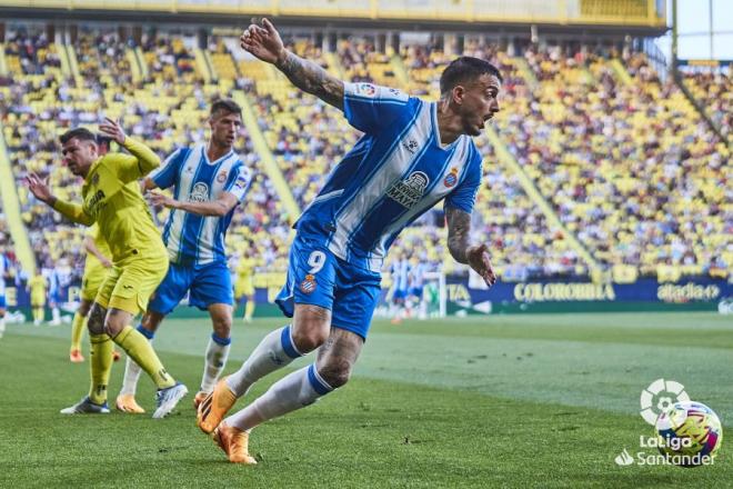 Joselu dio alas al Espanyol. Fuente: LaLiga