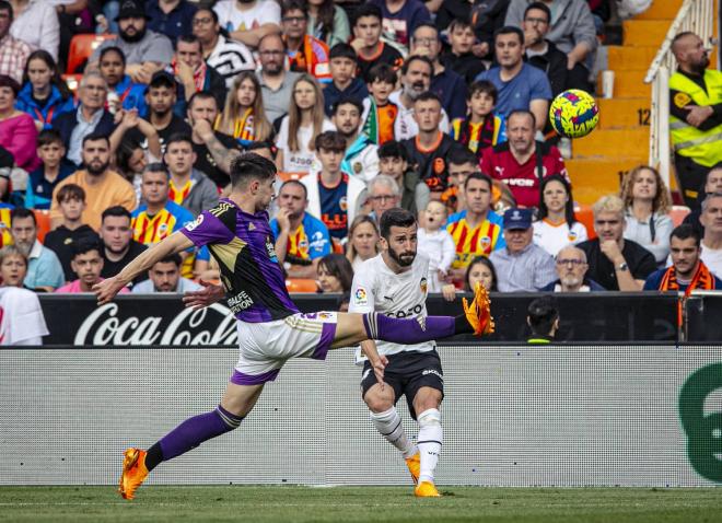 El Valencia ganó tres puntos y empató el golaveraje ante el Valladolid (Foto: Valencia CF).