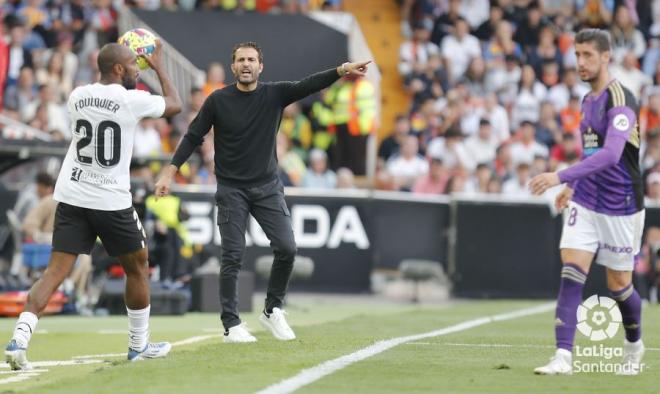 Rubén Baraja, en el Valencia - Valladolid (Foto: LaLiga).