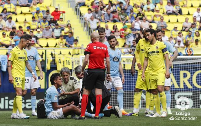 Tapia ante el Villarreal en La Cerámica. (Foto: LaLiga).