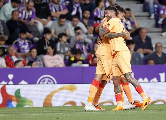 Giménez y De Paul celebran un gol del Atlético (Foto: ATM).