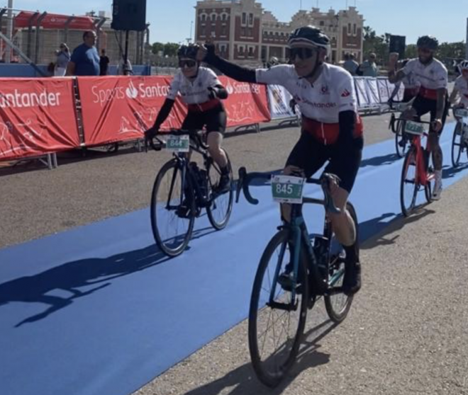 Alejandro Valverde y Javier Gómez Noya