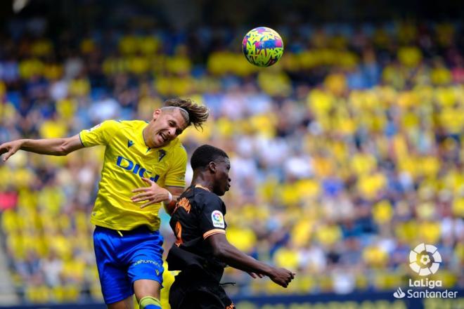 Alejo en el Cádiz-Valencia (Foto: LaLiga).
