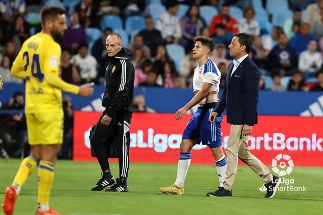 Giuliano Simeone, lesionado en el Real Zaragoza - Las Palmas (Foto: LaLiga).