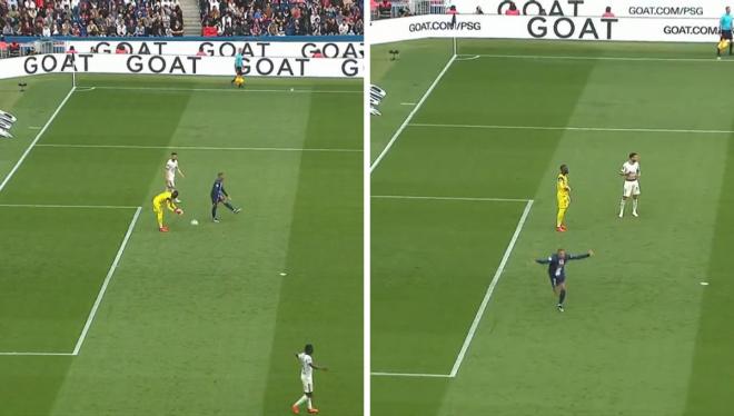El gol de Kylian Mbappé en el PSG-Lorient.