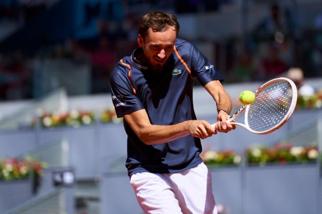 Daniil Medvedev, en el partido contra Alexander Shevchenko (Foto: Mutua Madrid Open)