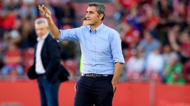 Ernesto Valverde, ante el Getafe en San Mamés (Foto: EFE).