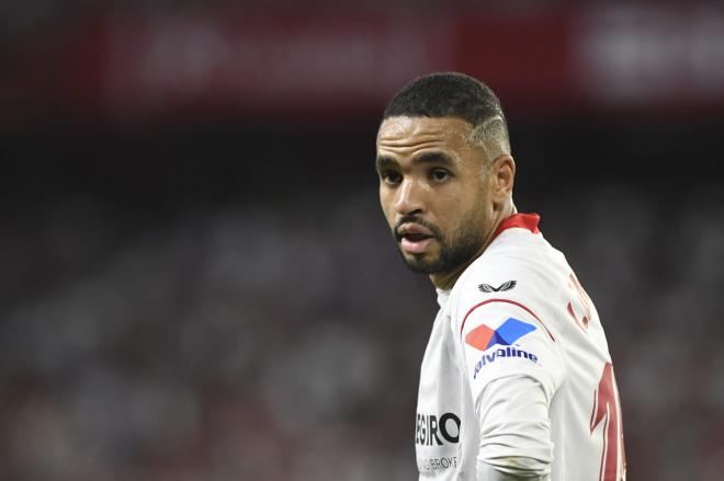 En-Nesyri, en el partido del Sevilla ante el Girona (Foto: Kiko Hurtado).