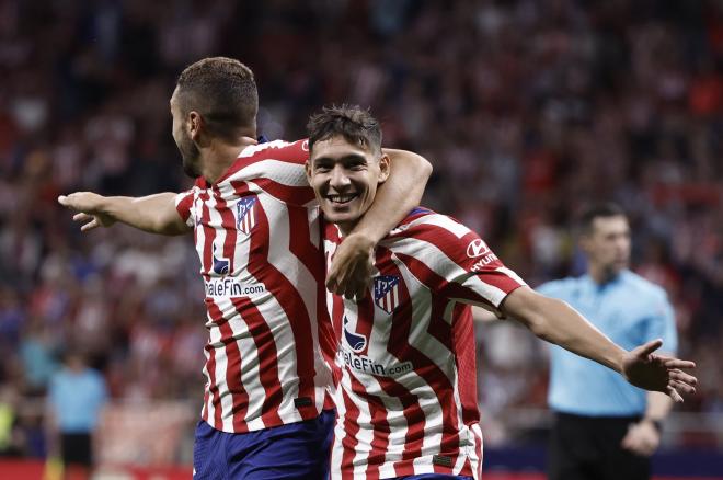 Nahuel Molina celebra su gol en el Atlético de Madrid-Cádiz (Foto: LaLiga).