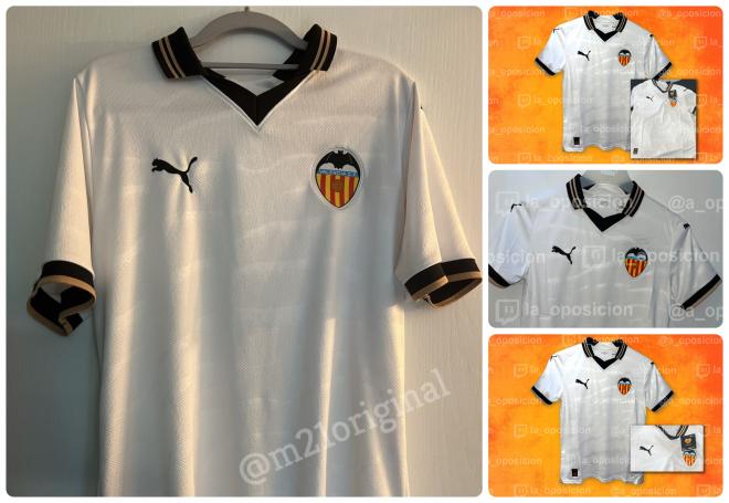 Camiseta del Valencia CF 2023-24 con las fotos de La Oposición