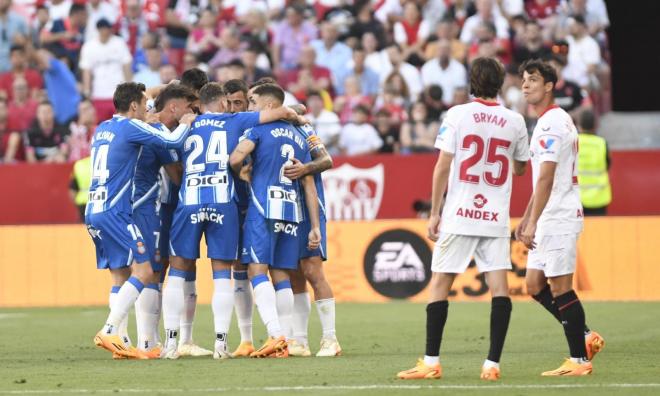 Imagen del último Espanyol-Sevilla disputado en Nervión (Foto: Kiko Hurtado).