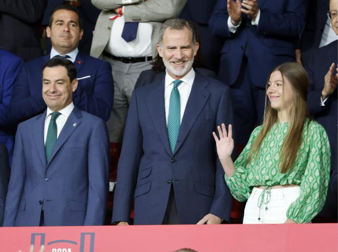 Felipe VI y la infanta Sofía en la final de Copa
